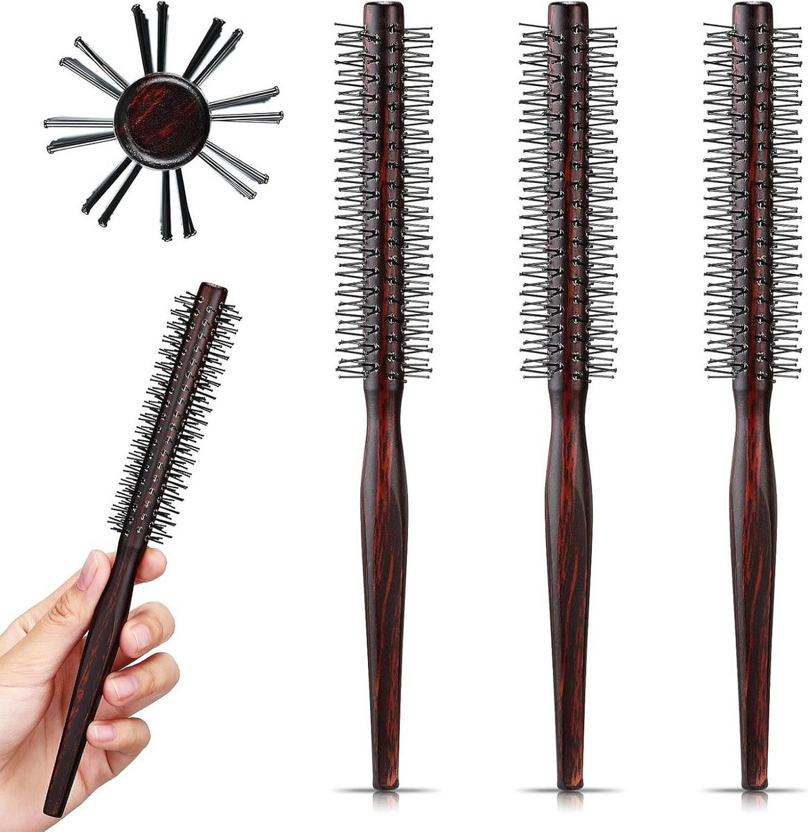 Kleine Ronde Borstel voor Kort Haar, Pony en Baard - Mini Volume Roller