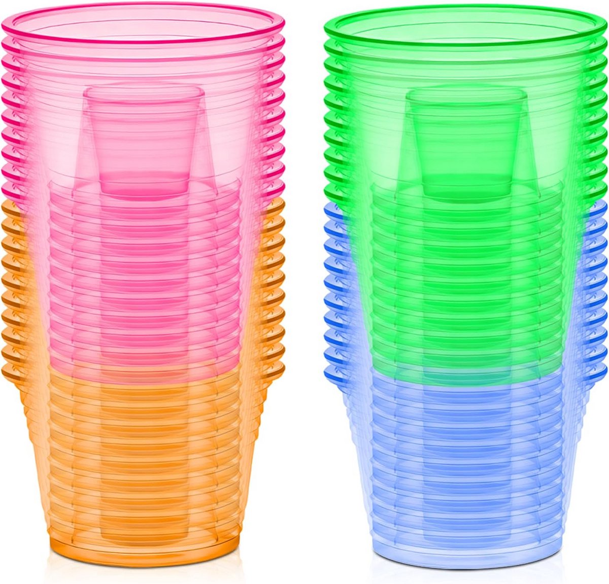 100x Transparante Shotglaasjes van Kunststof - Ideaal voor Jagerbombs & Feestjes