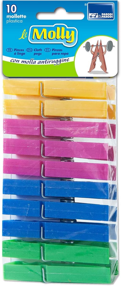 Set van 10 Kleurrijke en Robuuste Wasknijpers