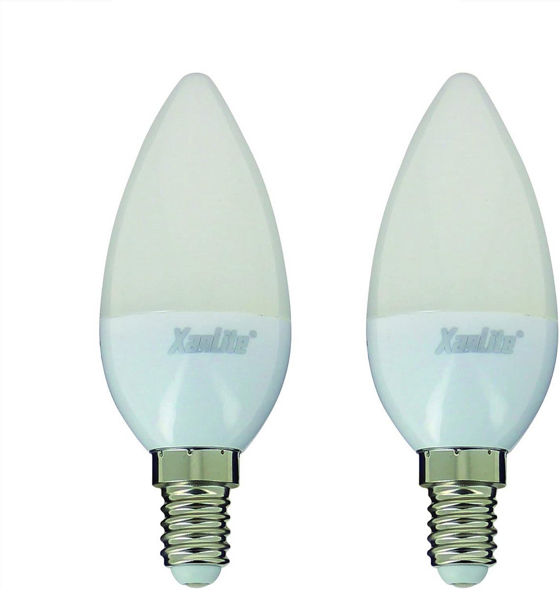 Pack 2 LED Lampen 470lm 40W Vlam E14 Wit