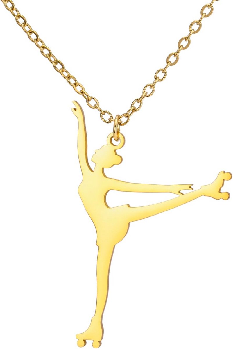 Kunstschaatsketting voor dames - Sportbedelketting voor schaatsliefhebbers
