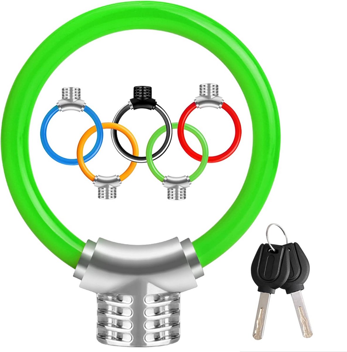 Stevig Fietsslot met Kabel - Anti-diefstal Ringslot voor Mountainbike, Racefiets en Toerfiets
