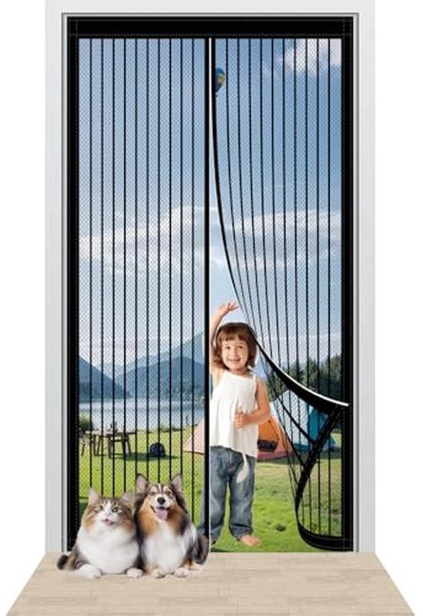 Magnetisch Hor voor Deur 100 x 217 cm - Eenvoudige Installatie zonder Boren - Vliegen Gordijn voor Balkon en Woonkamer - Automatische Sluiting