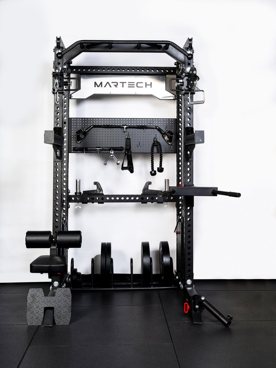 Martech M8 2IN1 Prime rack – Power Rack & Cable Station – Zonder Smith – 2×90 kg Gewichtsblokken – 2:1 Kabelratio – Professioneel