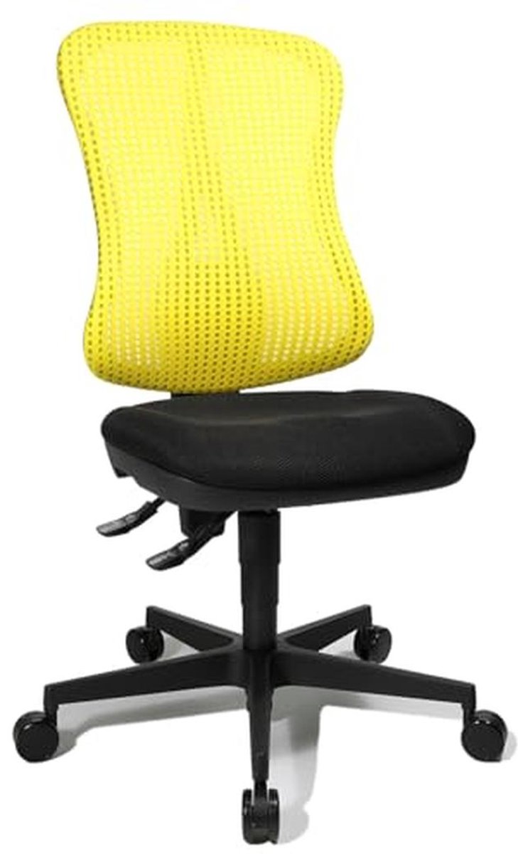 Ergonomische Bureaustoel Geel/Zwart met Verzonken Zitting en Lendesteun