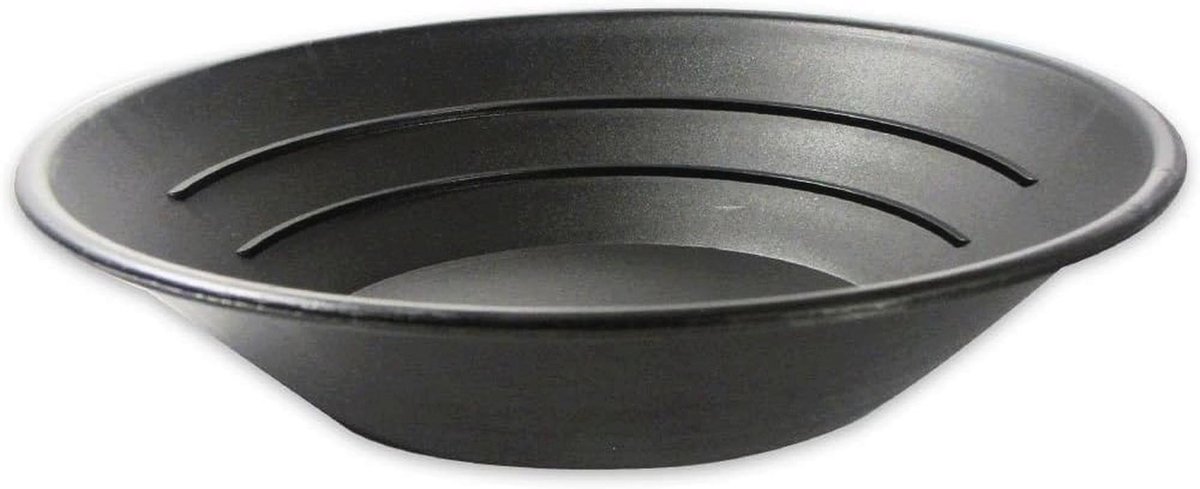 Kunststof gouden pan 14 inch - Zwart