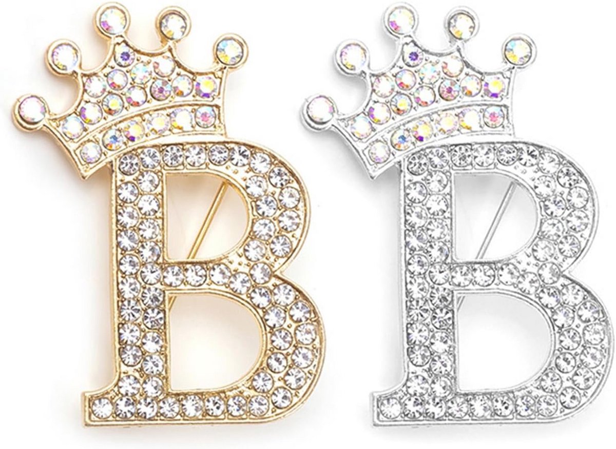 Letter Broches en Pins voor Vrouwen - Strass Initial Accessoires
