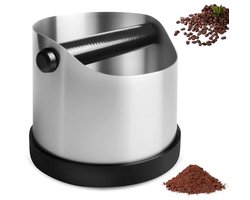 Afklopbak voor koffiedik van roestvrij staal - Koffieknock-box met antislip bodem en compact ontwerp