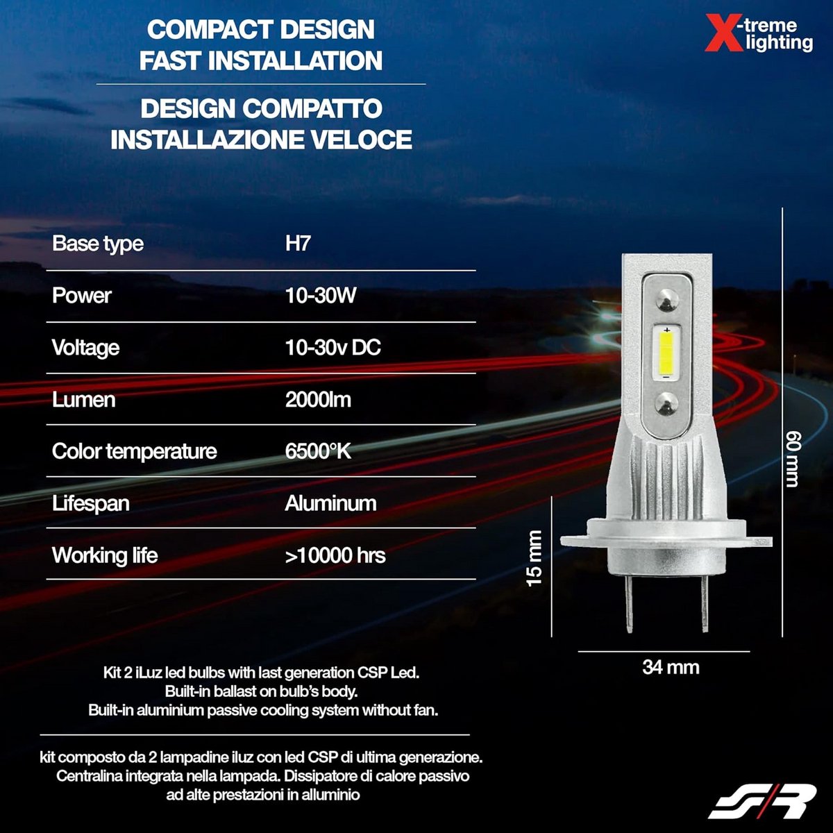 LED Koplamp Sets H7/H18 6500K Wit Licht Conversie - Plug & Play Canbus – foto 2
