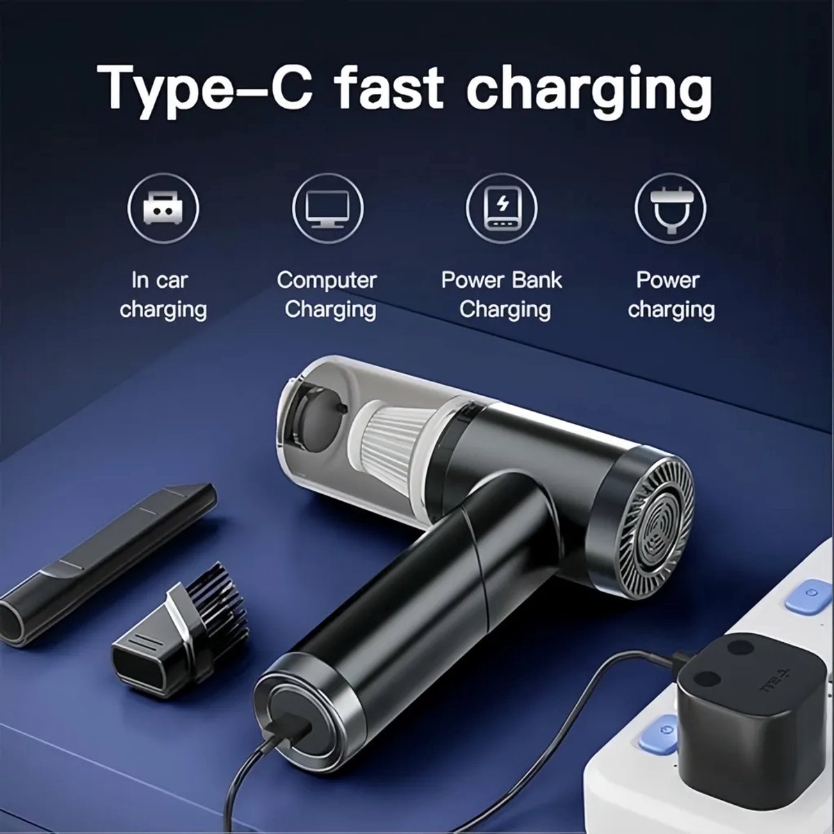 Draadloze Handstofzuiger met Zaklamp voor Auto en Thuis - afbeelding 2