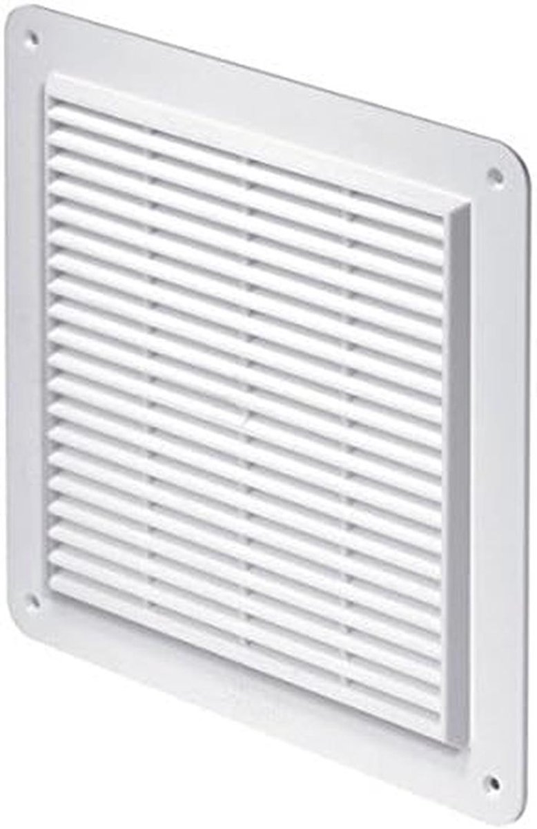 Ventilatierooster Afsluitbaar met Insecrennet 250x250mm Wit