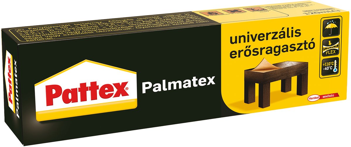 Palmatex Universele Contactlijm – 120 ml – Sterke & Sneldrogende Lijm – Water- & Hittebestendig (-40°C tot +110°C) [H1429398]