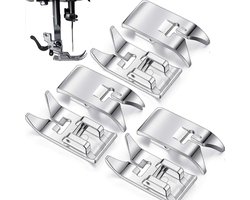 Naaivoetjes Set - 6 Stuks - Naaimachine Voetjes - naaivoetjes universeel set - Zigzagvoet - Naai Accessoires - Geschikt voor alle singer Brother Janome en babylock naaimachines met lage schacht - Universele - 3.3 x 1.5 CM - Zilver