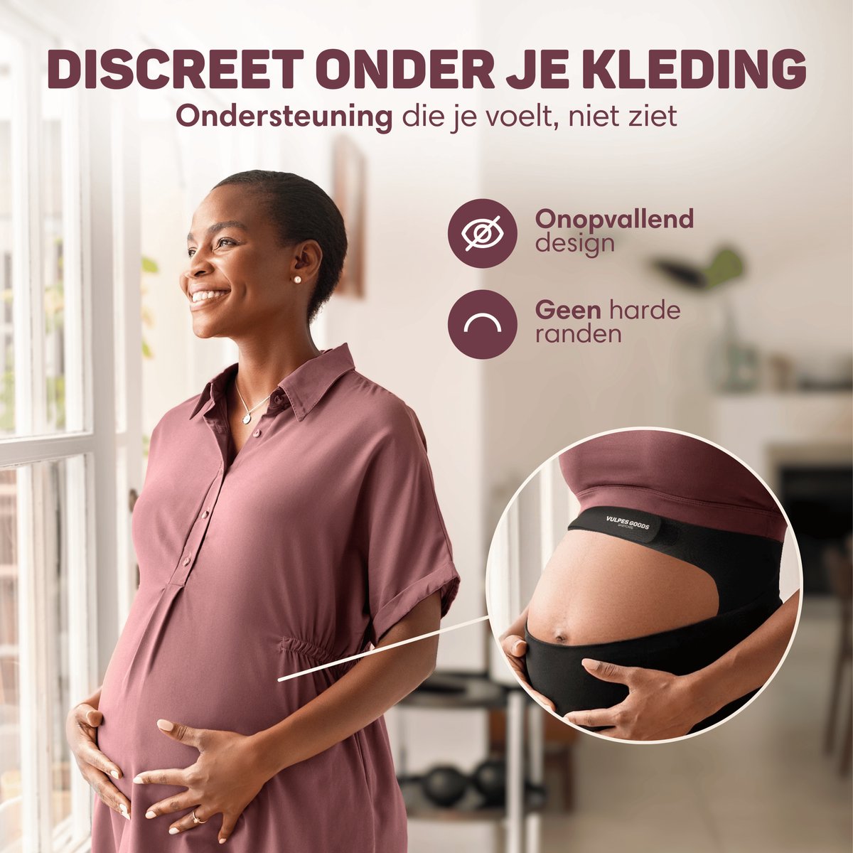 Vulpes Goods® Babycare - Buikband Zwangerschap - Verstelbare Zwangerschapsband - Buikband voor Zwangerschap - Onzichtbaar & Ademend - Buik & Rugsteun - Maat XL - Bekkenband - Pregnancy Belt - Bekkenbrace - incl. Waszak – foto 6