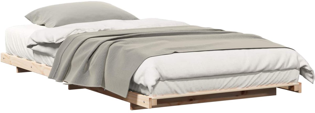 vidaXL - Bedframe - Bruin - 100 - x - 210 - cm - Massief - grenenhout