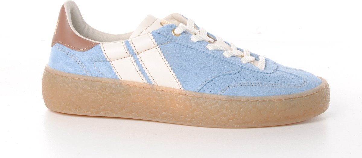 Caval dames sneaker asymmetrisch blauwe suede