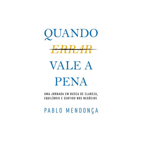 Quando Errar Vale a Pena - cover