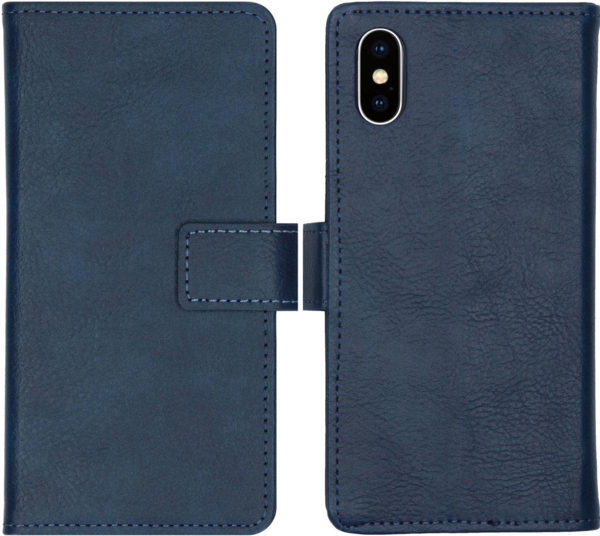 imoshion Hoesje - Geschikt voor Apple iPhone Xs / X - Luxe Bookcase - Donkerblauw