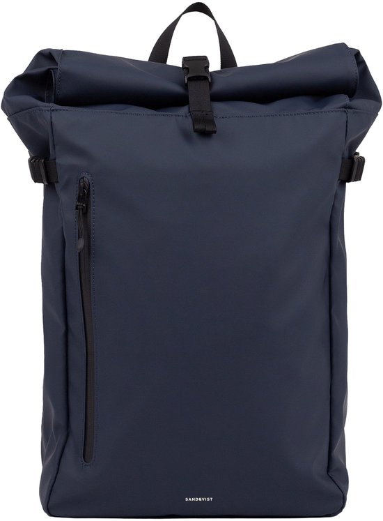Sandqvist Stream Slim Rolltop M Navy Rugzak