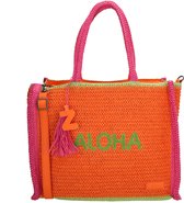 Zebra Trends Moana Shopper - Riet - Schoudertas - Dames - Zomer - Tote Bag - Dames Tas - Oranje
