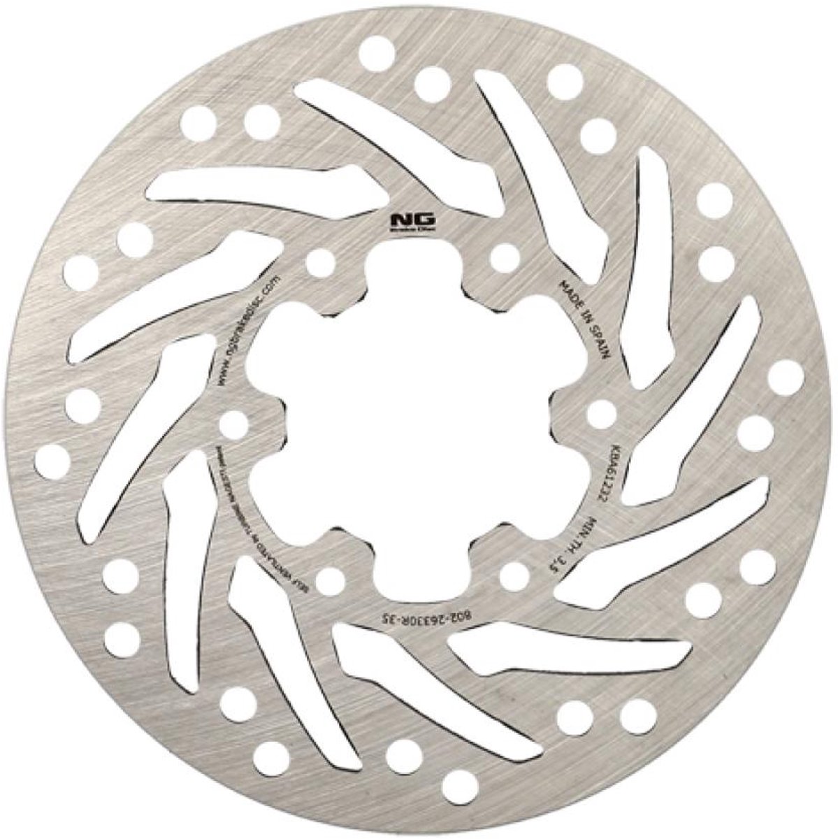 Disque de frein arrière NG Brakes pour Moto Derbi 50 GPR R 2004 à 2009 Neuf