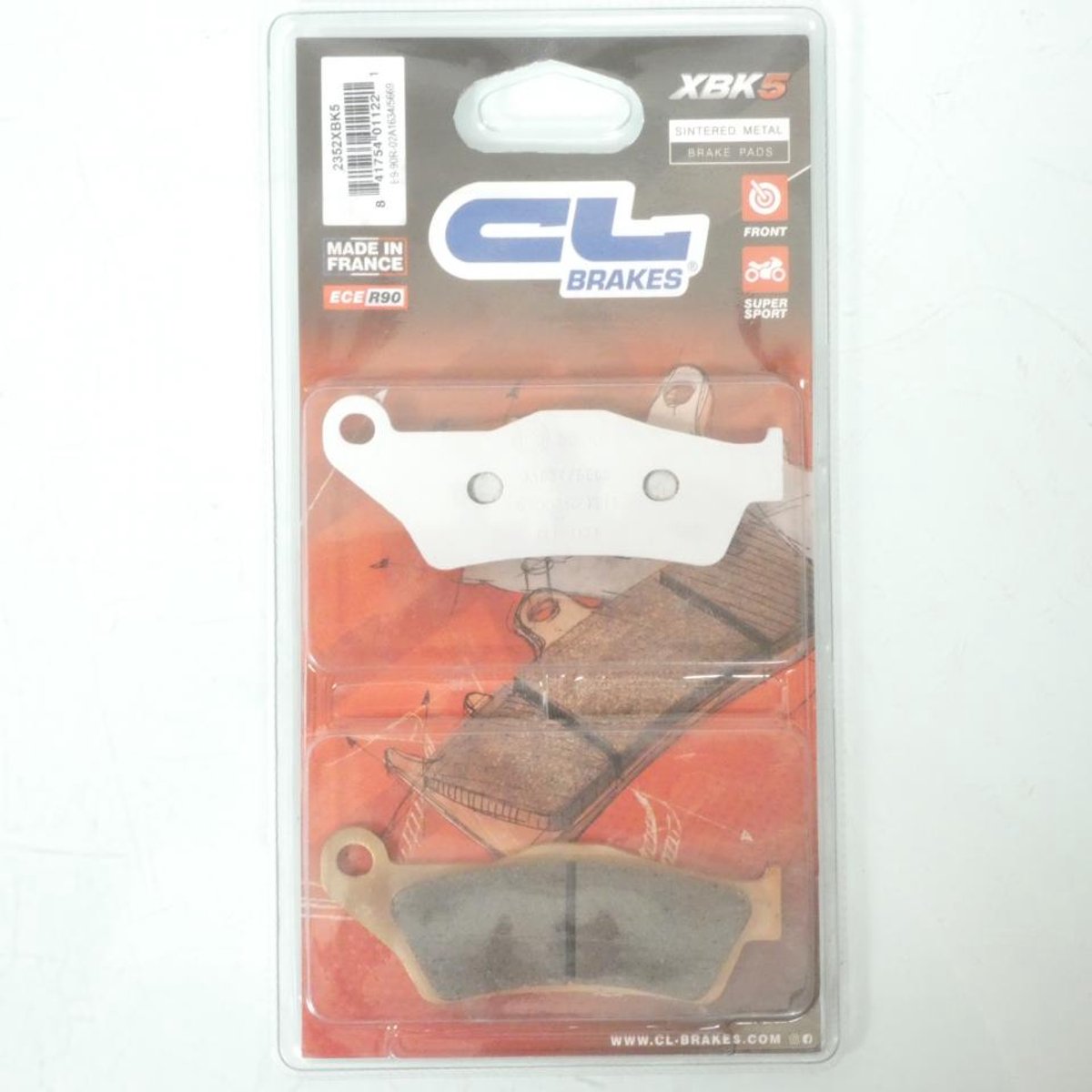 Plaquette de frein CL BRAKES pour Moto KTM 1050 Adventure R 2013 à 2015 Neuf
