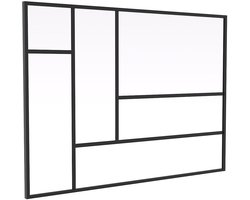 Vente-unique Glazen designbinnenraam van thermisch gelakt aluminium 180x130 cm (B x H) - Zwart - ARTENA
