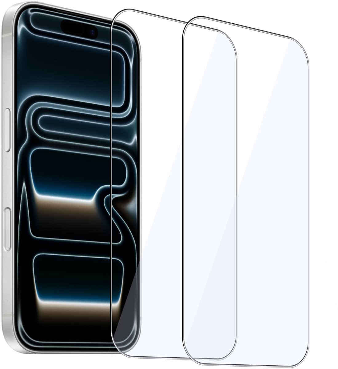 2x TechNow Screenprotector geschikt voor Apple iPhone 17 Pro Max Screenprotector - Mat - Gehard Glas - Rounded - Proteqt+