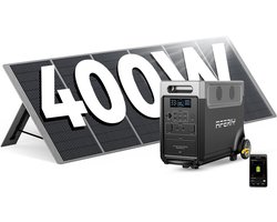 AFERIY P310 3600W 3048Wh Powerstation met Zonnepaneel - zonnegenerator LiFePO4-batterij - 13 uitgangspoorten - 10 jaar batterijduur-10 ms UPS-back-up - Superstil en Veilig
