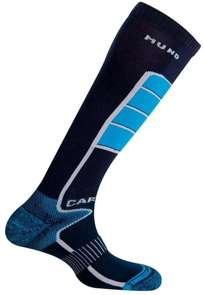 Mund Socks Carving Sokken Man Blauw