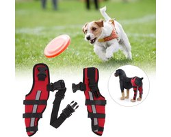 Sander Shop Hond Brace Achterbeen, met Reflecterende Strips Hond Kniebrace voor Gescheurde ACL, Elastische Veilig Shockproof Huisdier Kniebeschermers voor K9 CCL Luxating Patella (XS)