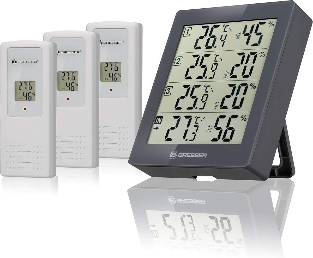Weerstation met 4 Meetpunten voor Temperatuur en Luchtvochtigheid