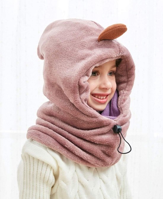 Bivakmuts Winter Warm Kinderen - Winddicht Skimasker Met Nekwarmer Zwart