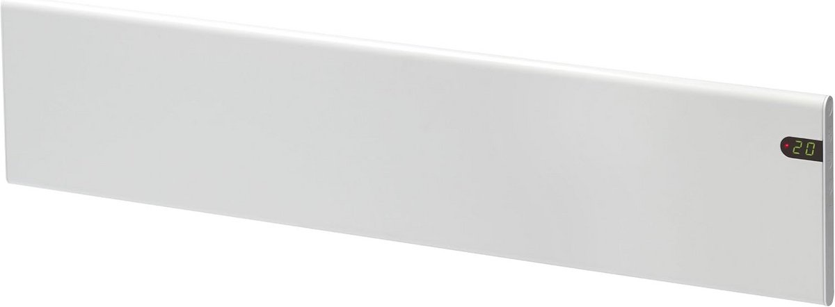 Energiezuinige Elektrische Convector Radiator 1000W met Thermostaat en Timer - Hoogte 20cm Wit