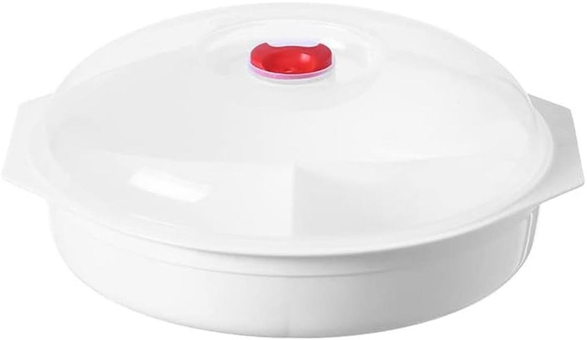Magnetron Kom met Geventileerd Deksel - BPA-vrij Opwarmbak - 1 Liter - Vaatwasser & Vriezer Veilig