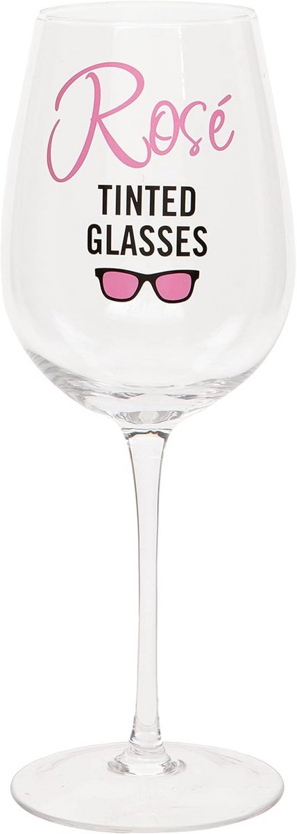 Humoristisch Wijnglas Rosé Tint 420ml - Grappig Drinkglas Cadeau