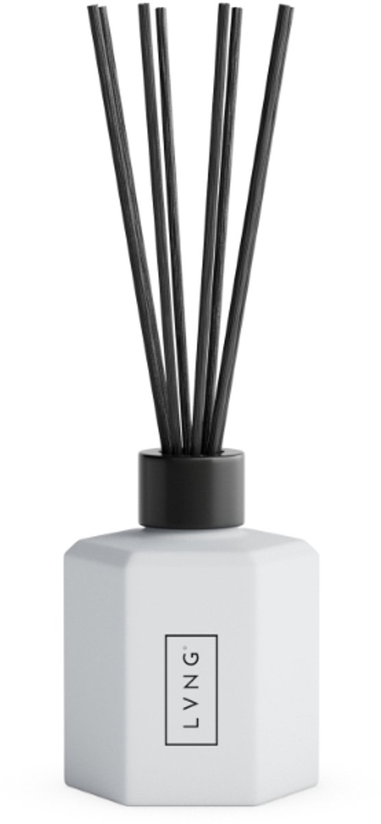LVNG Geurstokjes Stockholm - Geurdiffuser - Licht en Puur - 100ml - Huisparfum in cadeauverpakking - Luchtverfrisser | Hout & Citrus