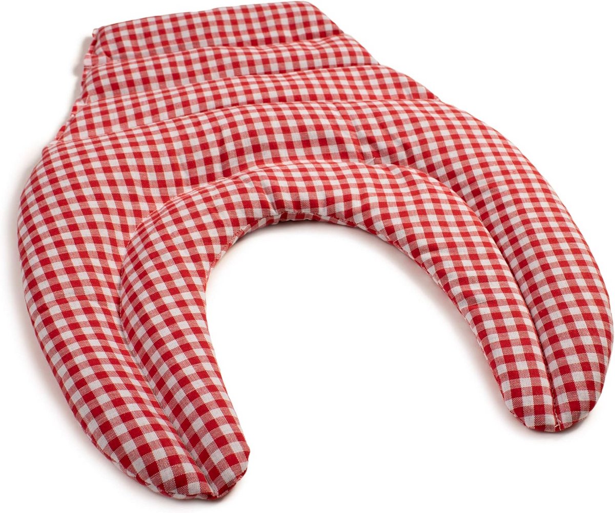 Warm en koud kersenpitkussen met draagvlak voor nek en rug