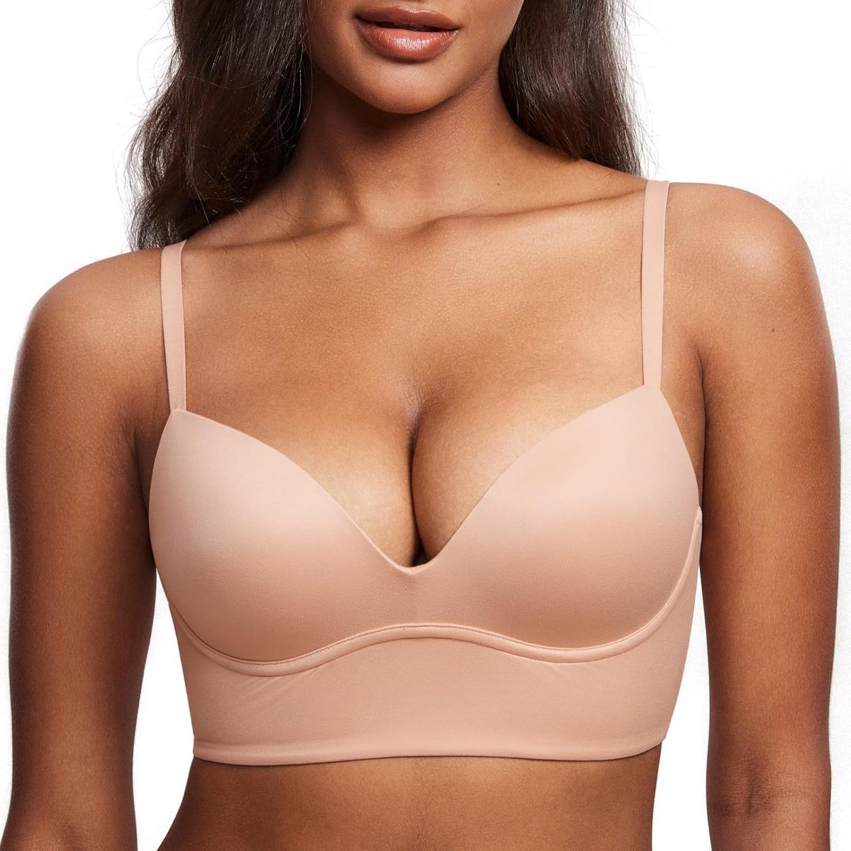 Naadloze Push Up BH voor Dames - Comfortabele Zachte T-Shirt Beugelvrije Bustier