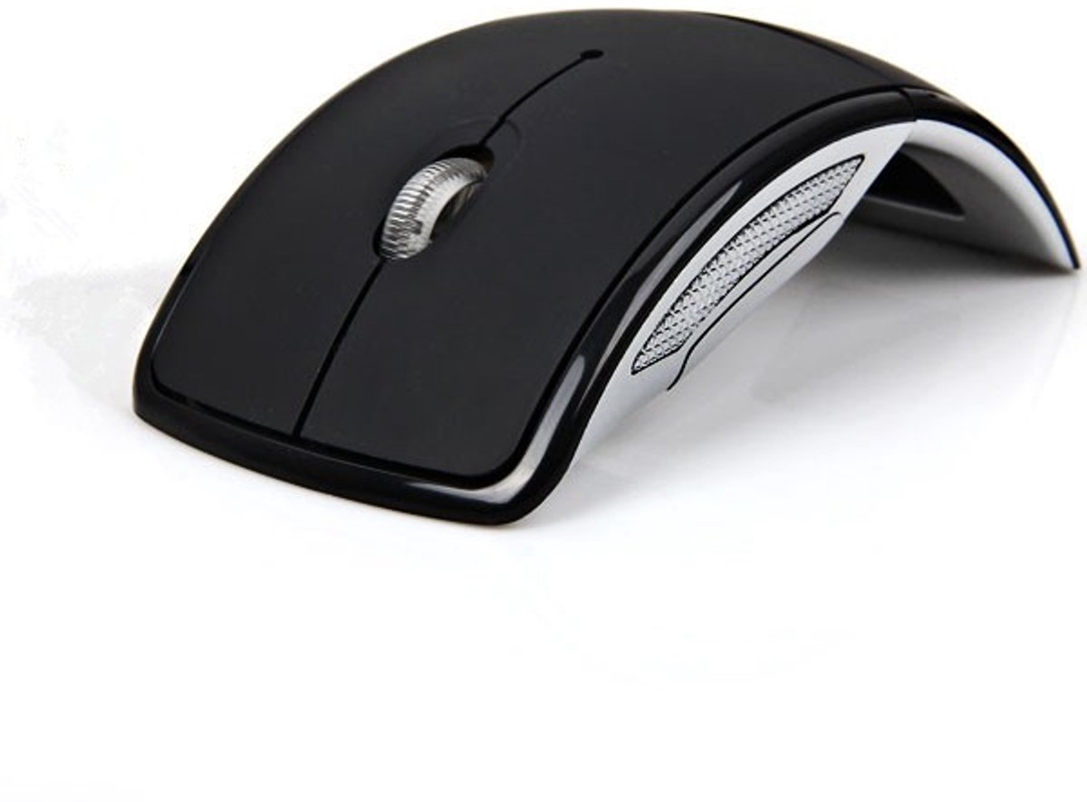Draadloze opvouwbare muis - 2,4 GHz-ontvanger / Optische tracking / Opvouwbaar / Ergonomisch ontwerp / Draagbaar / Geschikt voor laptops en desktops