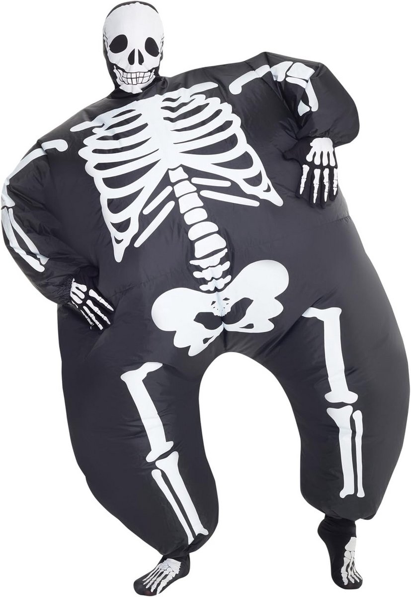 Opblaasbaar skeletkostuum voor volwassenen - eenheidsmaat