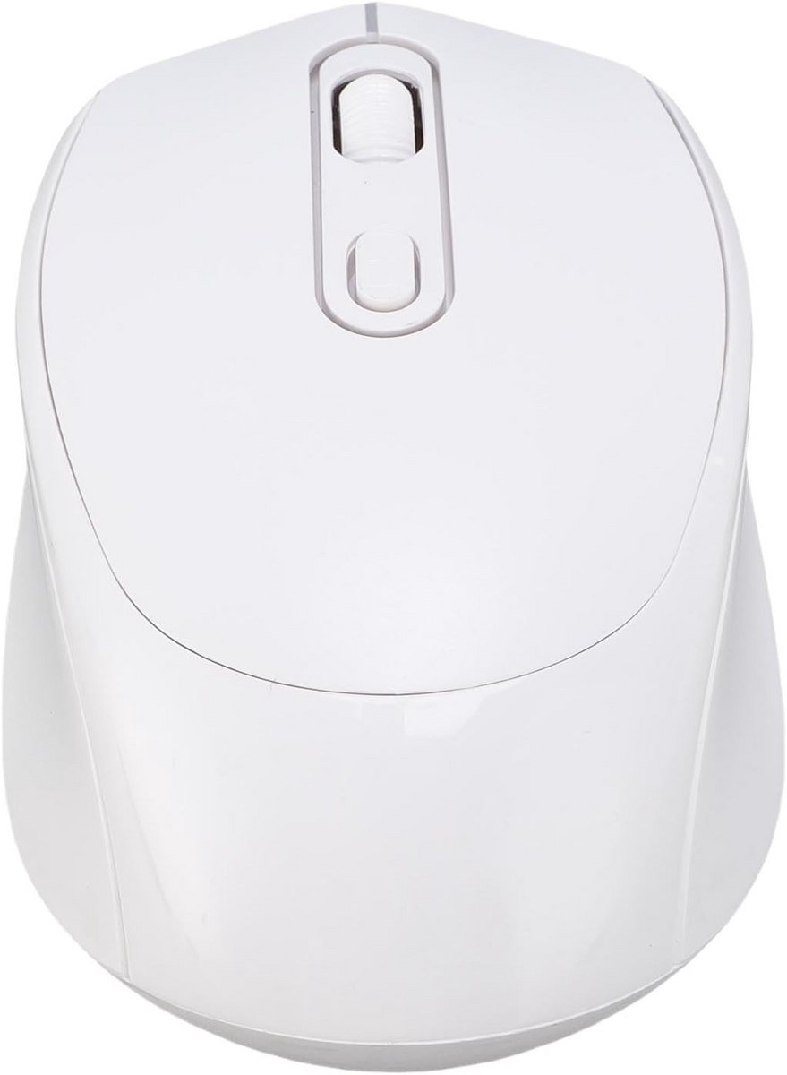 Wit draadloos oplaadbare muis voor laptop, pc, mac en chromebook