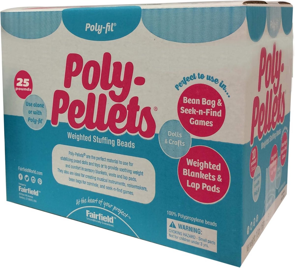 11,3 kg Witte Polypropyleen Vulkralen voor Knuffels en Handwerk