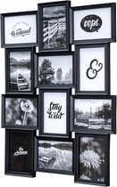 Fotocollage Lijst Zwart voor 12 Foto's 13x18 cm Wanddecoratie