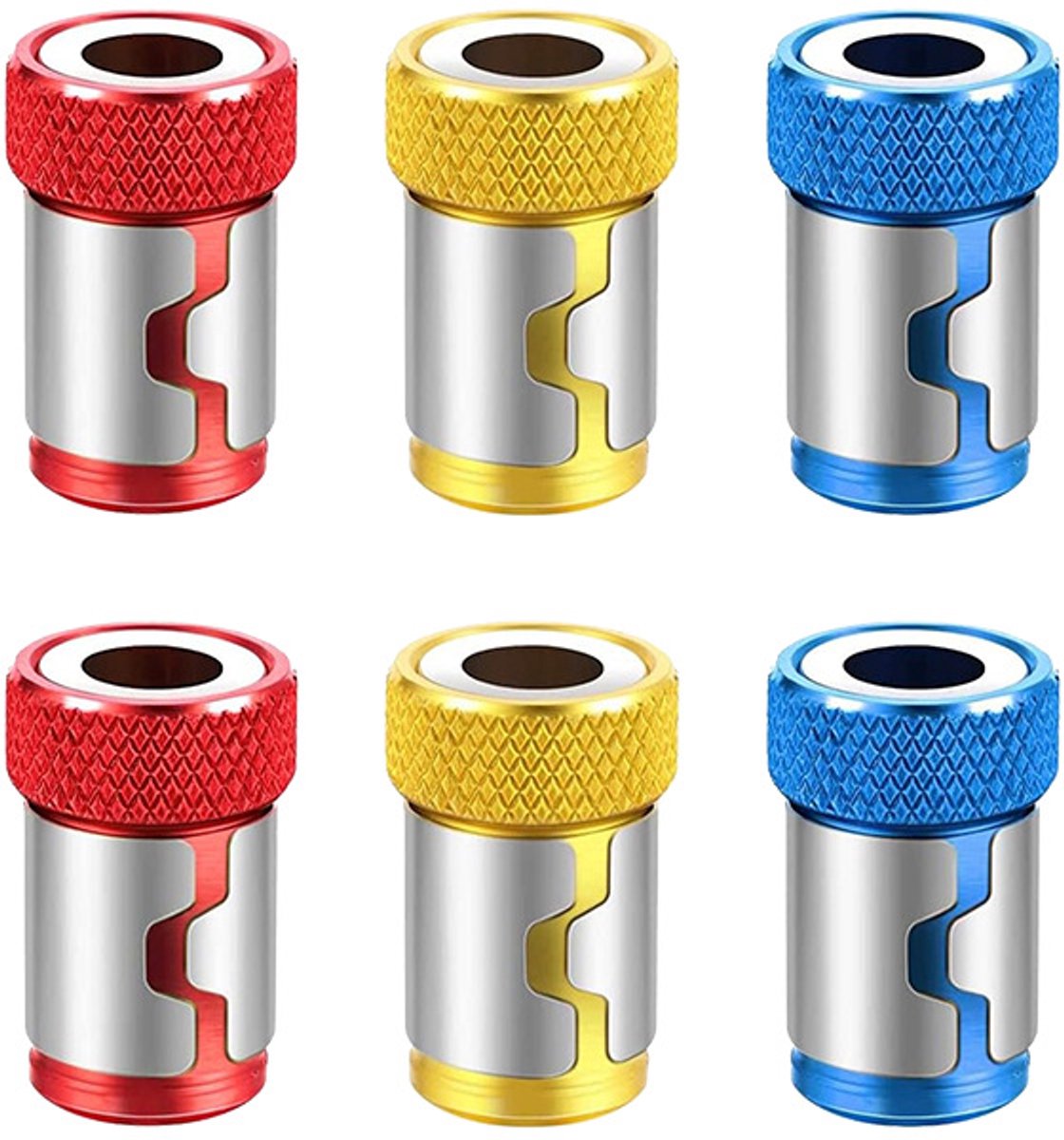 6 magnetische ringen Geschikt voor schroevendraaierbits, afneembare metalen magneetringen