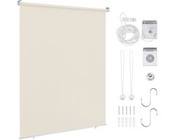 Rolgordijn Thermo Verduisterend - Verticaal Zonnescherm - Duurzame Rolgordijn Waterdicht - Beige 100 x 140 cm