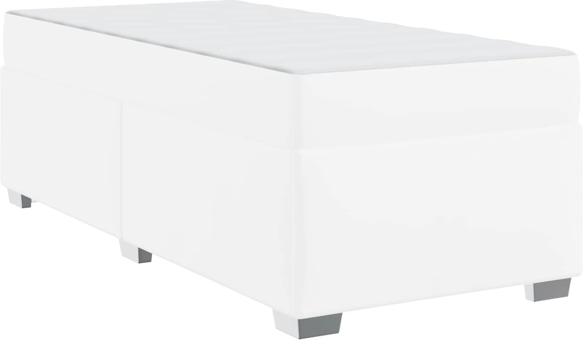 vidaXL - Bedframe - Wit - 100 - x - 200 - cm - PVC