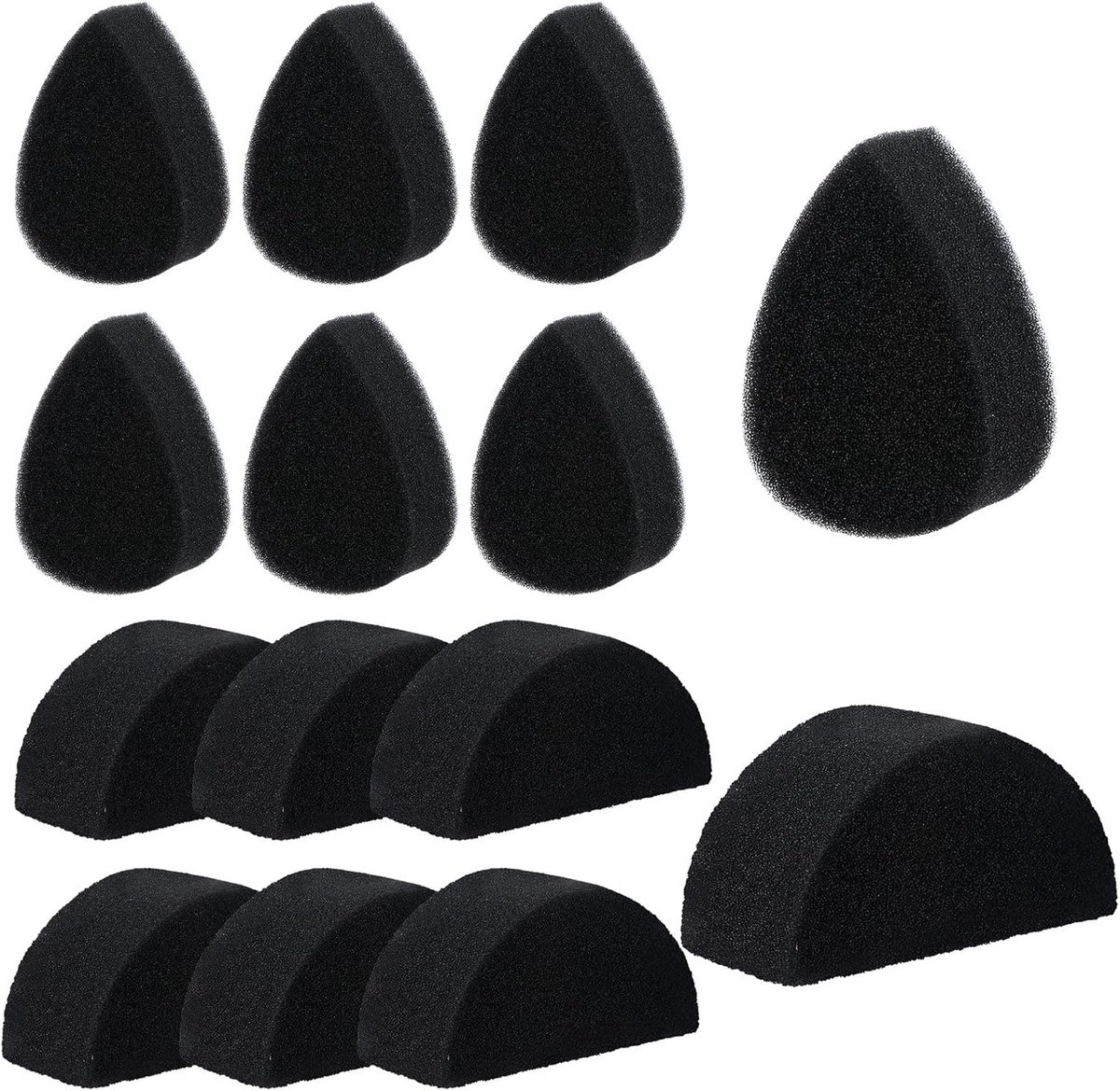 12x Make-up Sponzen Set voor Gezicht & Body Schmink - Ovaal & Waterdruppel Vorm