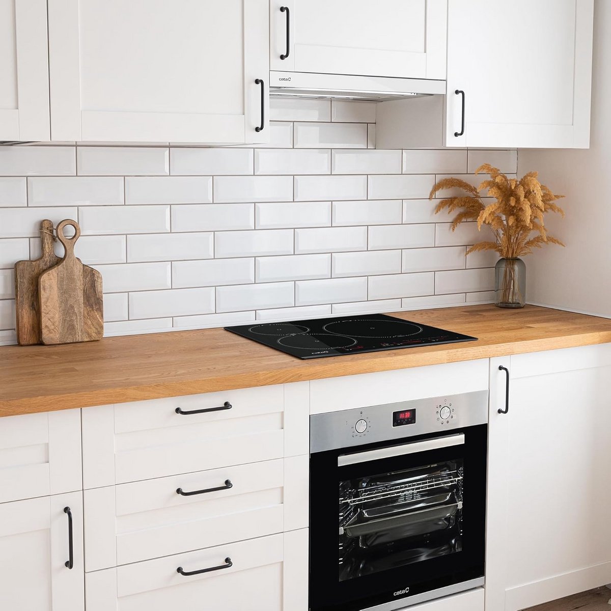Inbouwinductiekookplaat 60 cm Zwart met Touchbediening en Timer