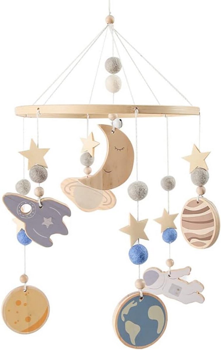 Houten Baby Mobiel Speelgoed voor Kinderbed en Boxdecoratie
